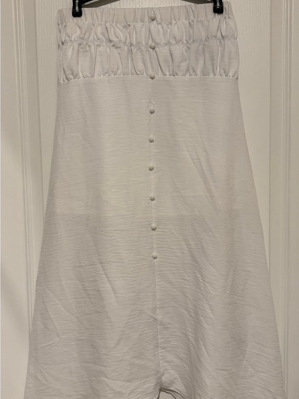 SHEIN White Button-Front A-Line Skirt